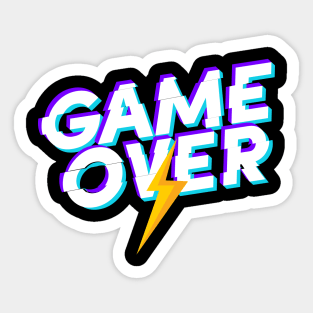 GAME OVER Arcade Retro Game Sticker